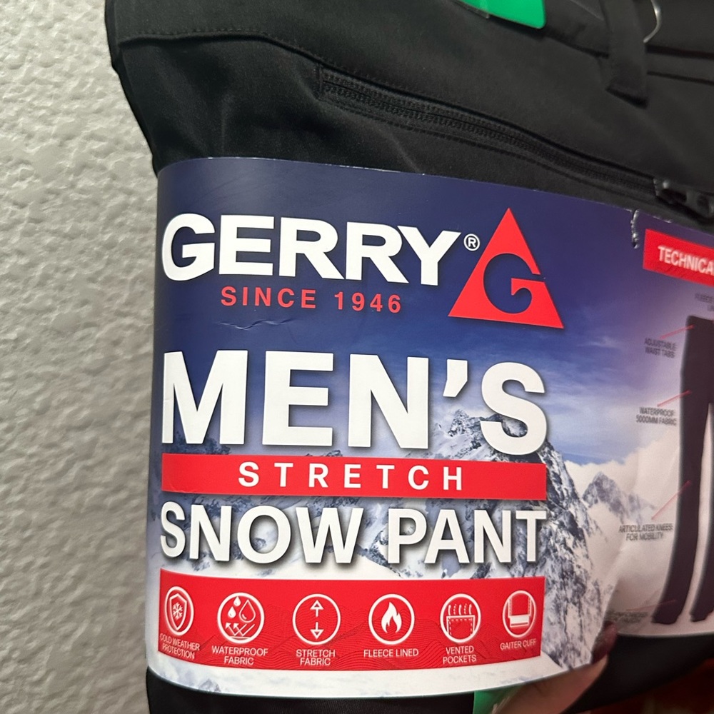 Gerry Weber Men's Black Stretch Snow Pant